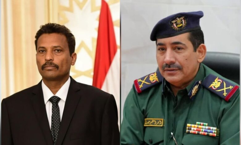 وزير الداخلية مع محافظ محافظة أبين