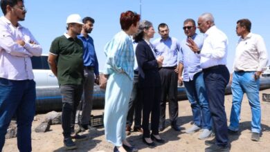 باخبيرة والسفيرة الفرنسية يتفقدان مشروع إعادة تأهيل خط المياه الرئيسي في عدن