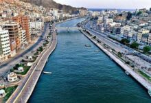 استمرار الأعمال الإنشائية في مشروع خور المكلا - المرحلة الثانية.