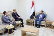 عبدالله العليمي يستقبل المبعوث الاممي