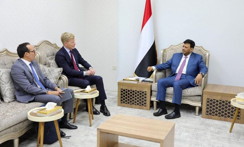 عبدالله العليمي يستقبل المبعوث الاممي