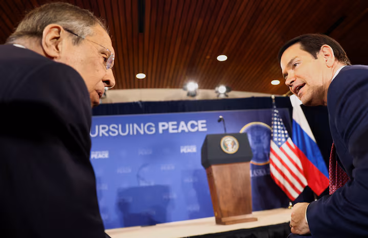 وزير الخارجية الروسي سيرجي لافروف ونظيره الأمريكي ماركو روبيو