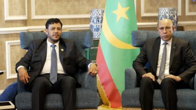 الدكتور عبدالله العليمي يلتقي الرئيس الموريتاني