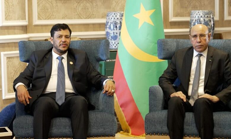 الدكتور عبدالله العليمي يلتقي الرئيس الموريتاني