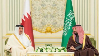 الامير محمد بن سلمان والامير تميم بن حمد