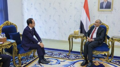 عضو مجلس القيادة الرئاسي محمود الصبيحي يستقبل في عدن السفير الياباني